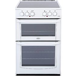 Belling Enfield E552 55cm Electric Ceramic Double Oven Cooker in White